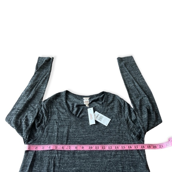 NWT Jag Poppy Tunic Soft Heathered Grey Long Sleeve Wrap Dress, Size Small - Picture 6 of 9